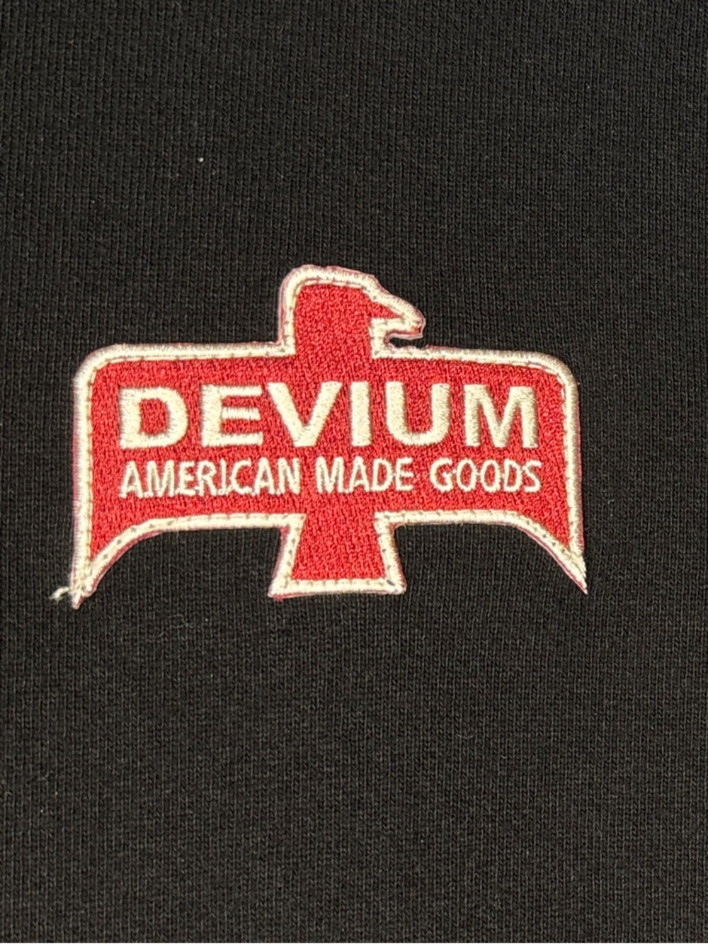 Devium - “Valdez” French Terry hoodie (L) 
Made in USA